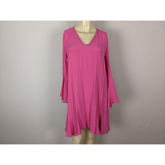 Anthropologie‎ HD in Paris pink bell sleeve ruffled - Picture 1 of 12